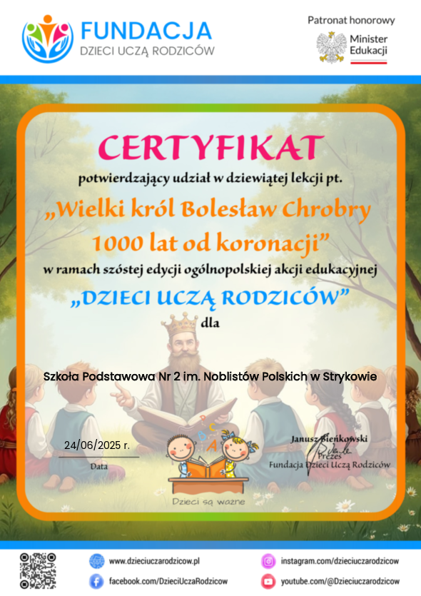 podziekowanie chrobry 1000 lat od koronacji