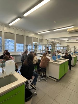 Uczniowie w trakcie warsztat&oacute;w.