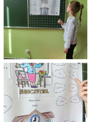 Wcielanie się w rolę nauczyciela i kreatywne prace plastyczne