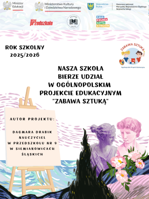 Nasza szkoła bierze udział w og&oacute;lnopolskim projekcie edukacyjnym Zabawa sztuką