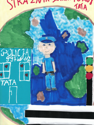 Praca plastyczna wykonana przez Natalkę Nieszporek.