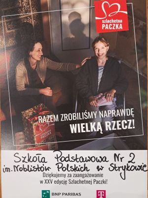 Dyplom - podziękowanie za udział w akcji.