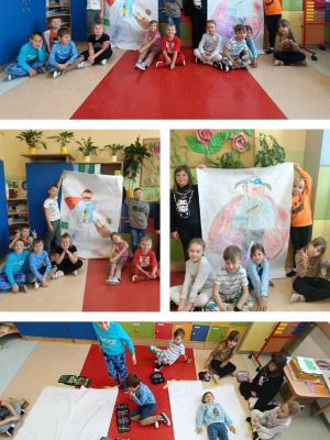 Plakat  nauczyciela - superbohatera.