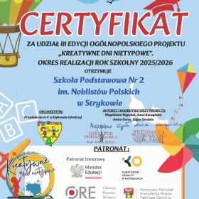 Udział w III edycji Ogólnopolskiego Projektu „Kreatywne Dni Nietypowe”